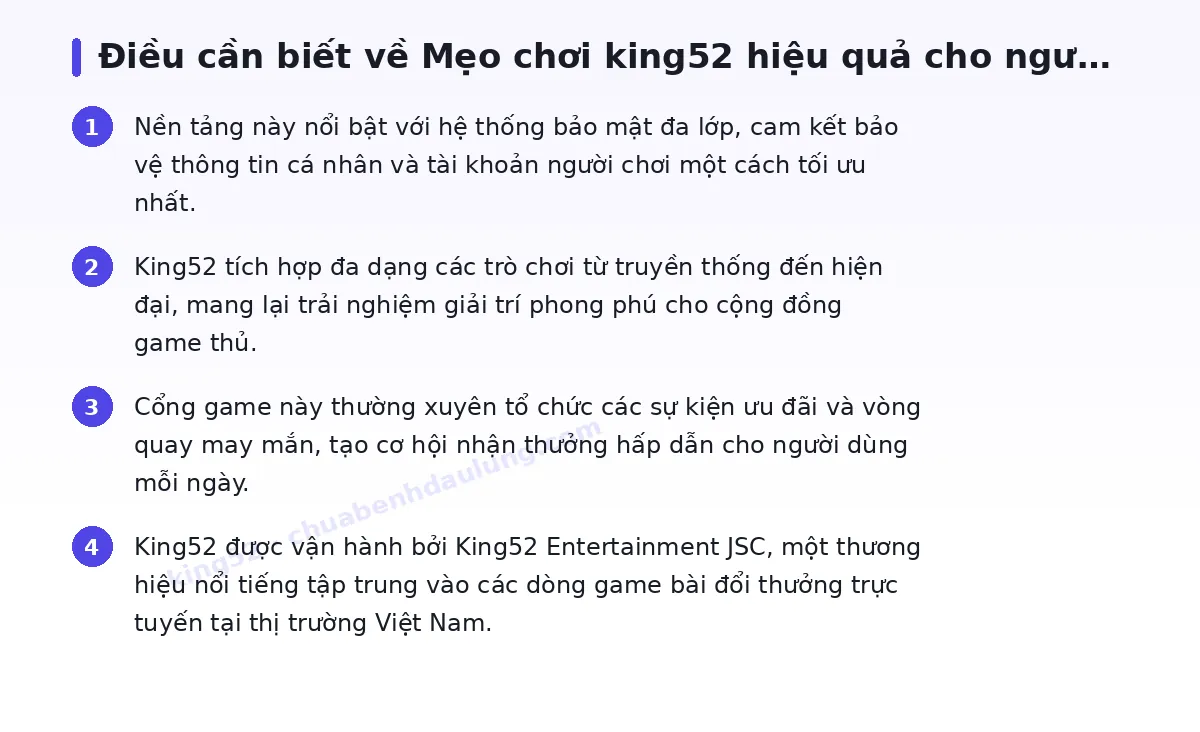 Những điều cần biết về king52
